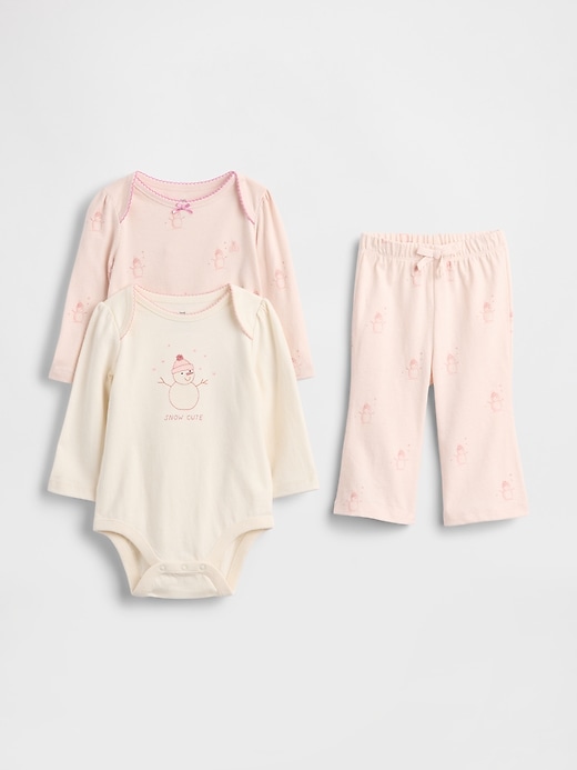 Image number 1 showing, Baby Organic Cotton Bodysuit Outfit Set (3-Pack)