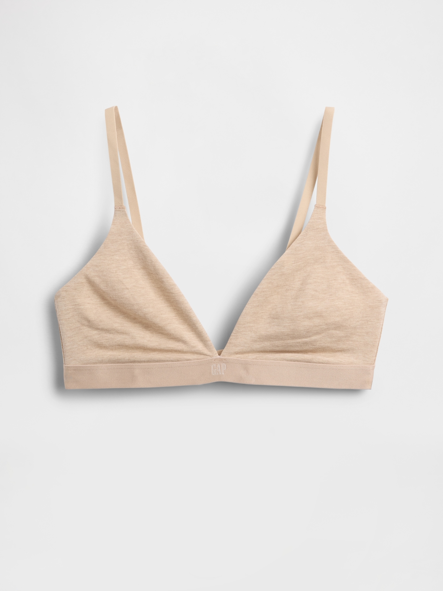 Gap Organic Stretch Cotton Triangle Bra In Neutral