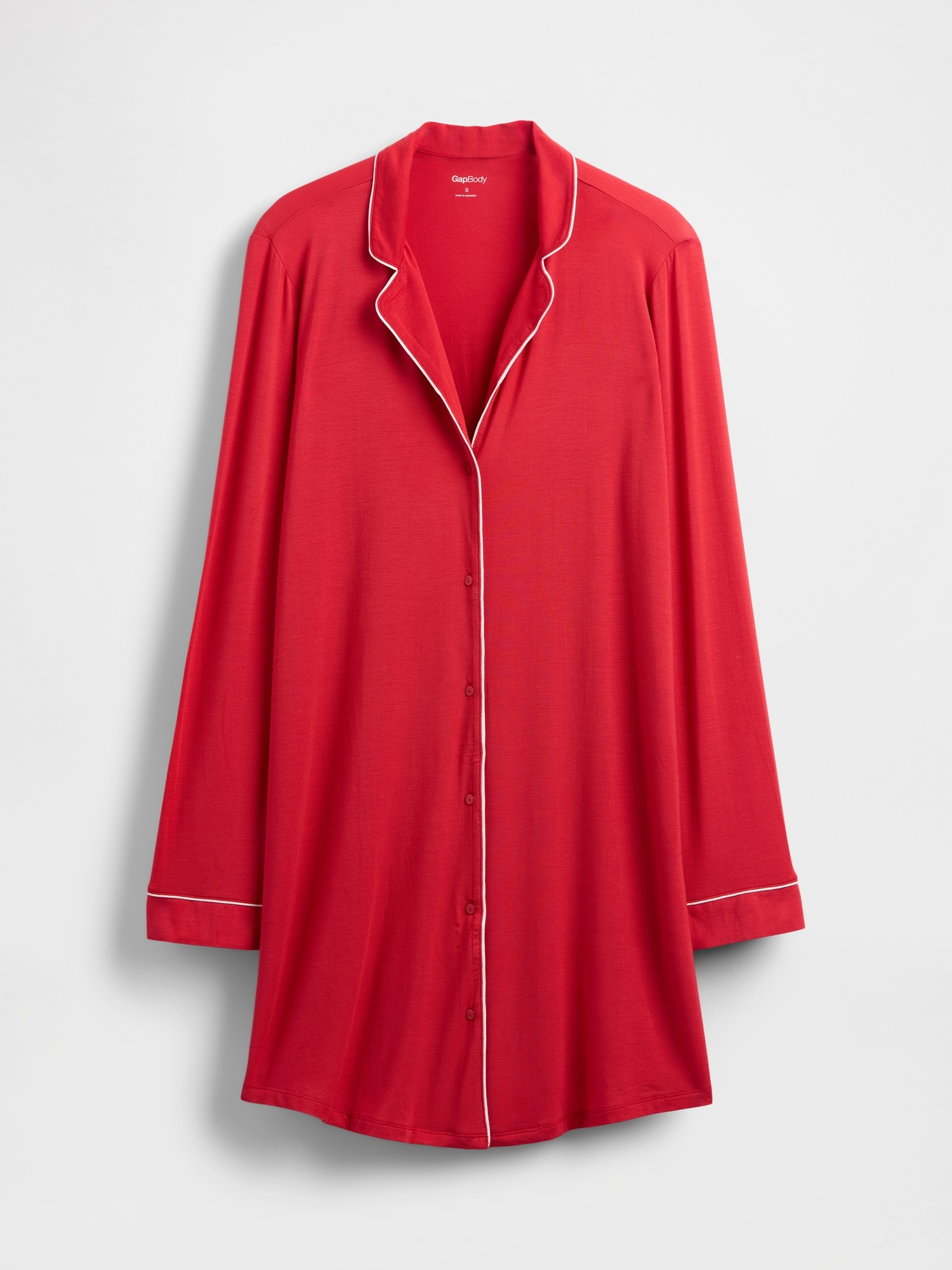 Softest Modal PJ Shirtdress - Modern Red