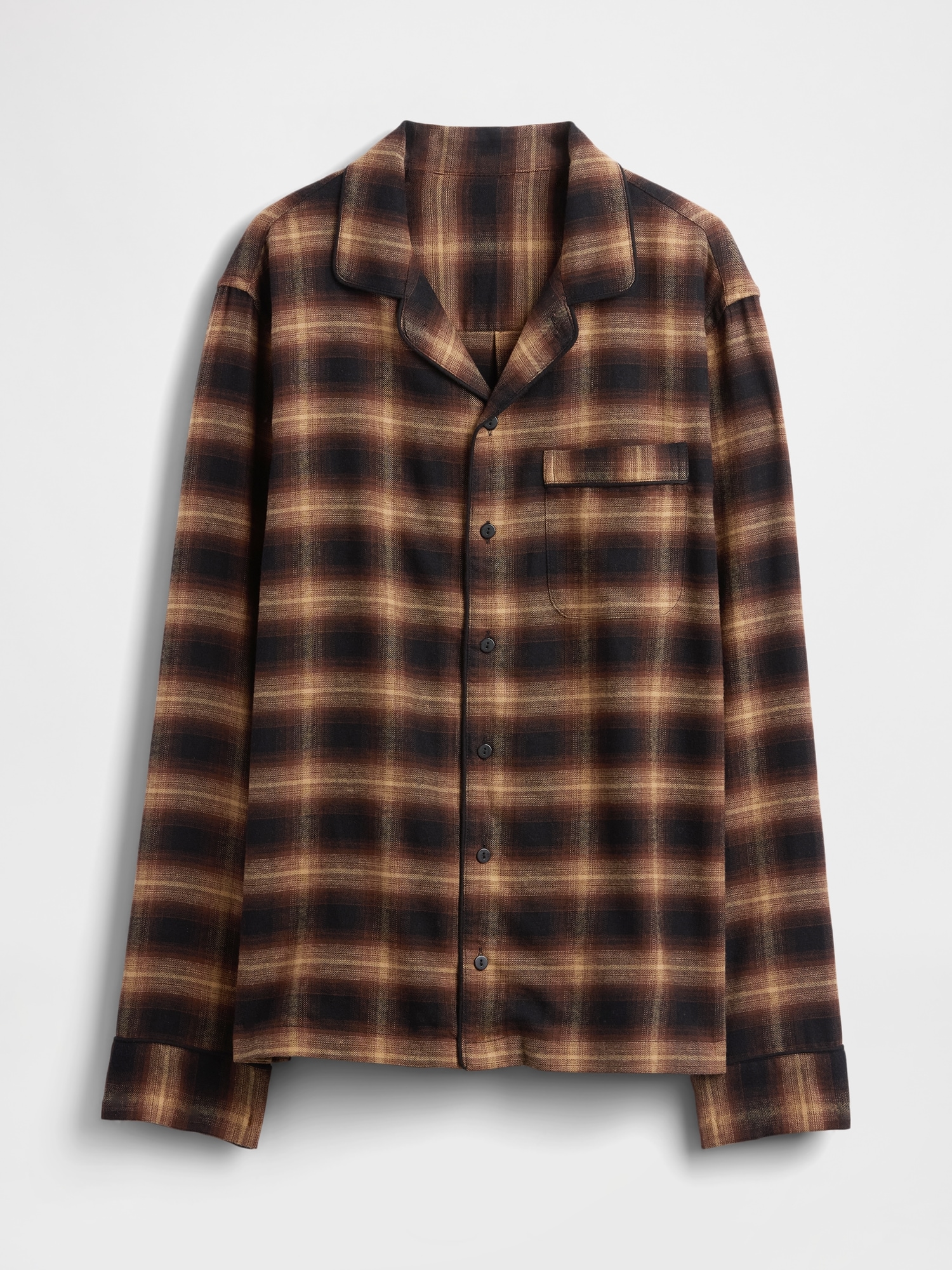 Adult Softest Flannel PJ Shirt - Brown Plaid