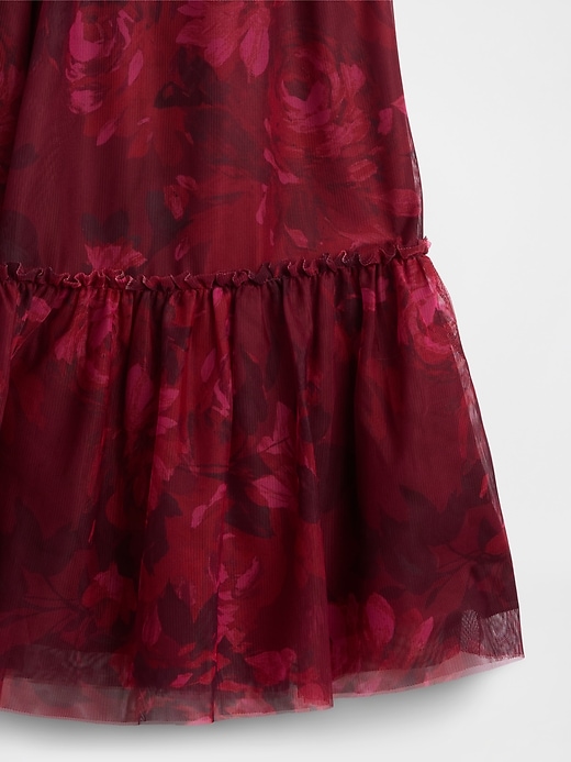 Image number 4 showing, Kids Tulle Cap-Sleeve Midi Dress