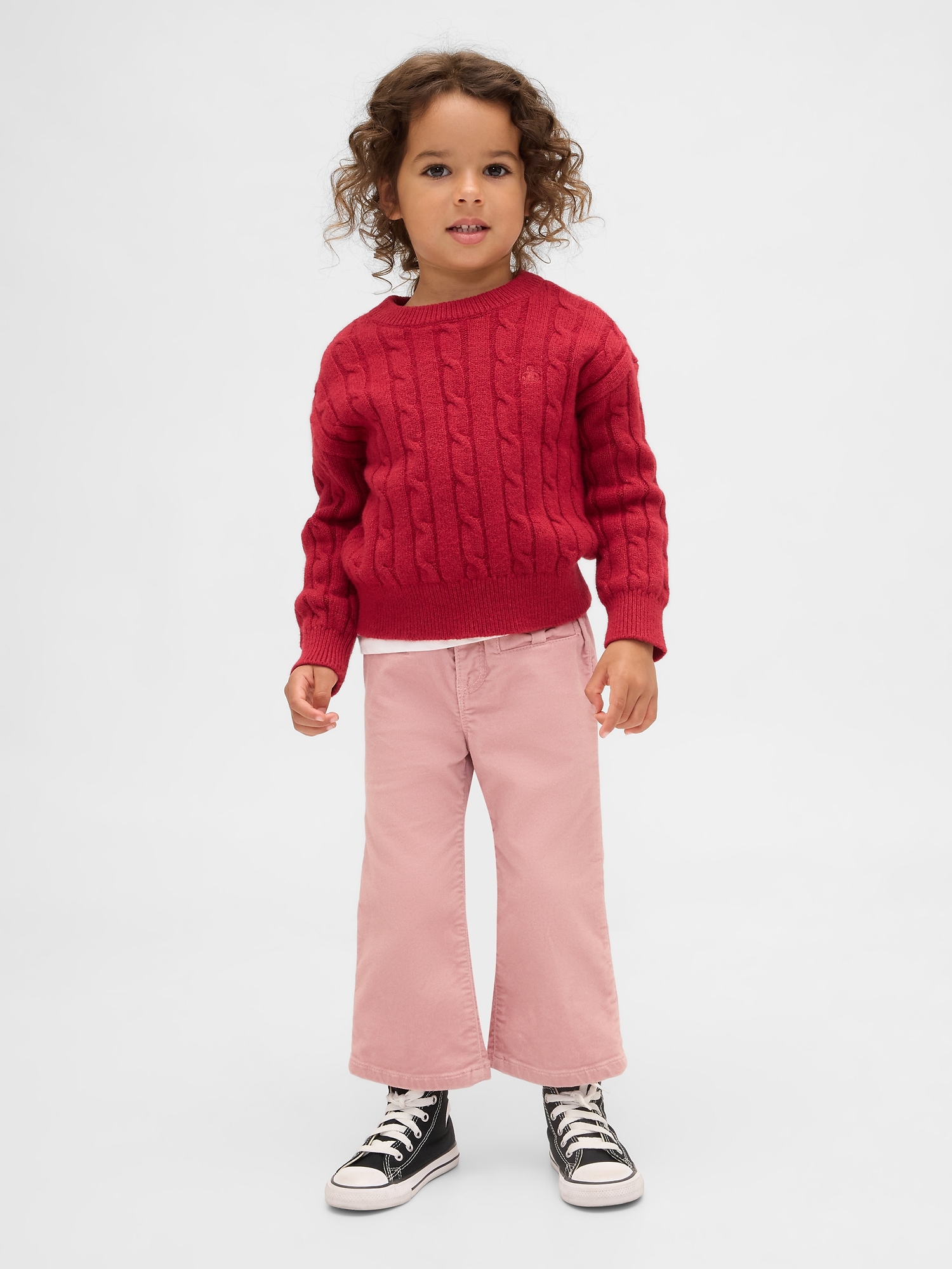 Baby & Toddler Velvet Bow Stride Jeans - Primitive Pink