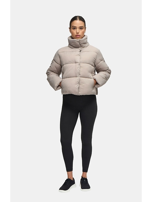 Image number 3 showing, Ingrid and Isabel Cloud Crop Side Zip Maternity Puffer Jacket