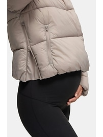 Image number 6 showing, Ingrid and Isabel Cloud Crop Side Zip Maternity Puffer Jacket