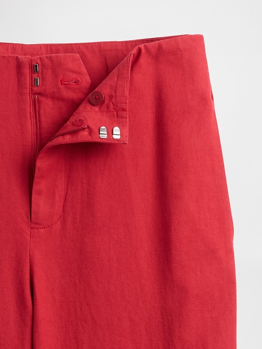 Image number 7 showing, Linen-Blend Relaxed Straight Ankle Pants