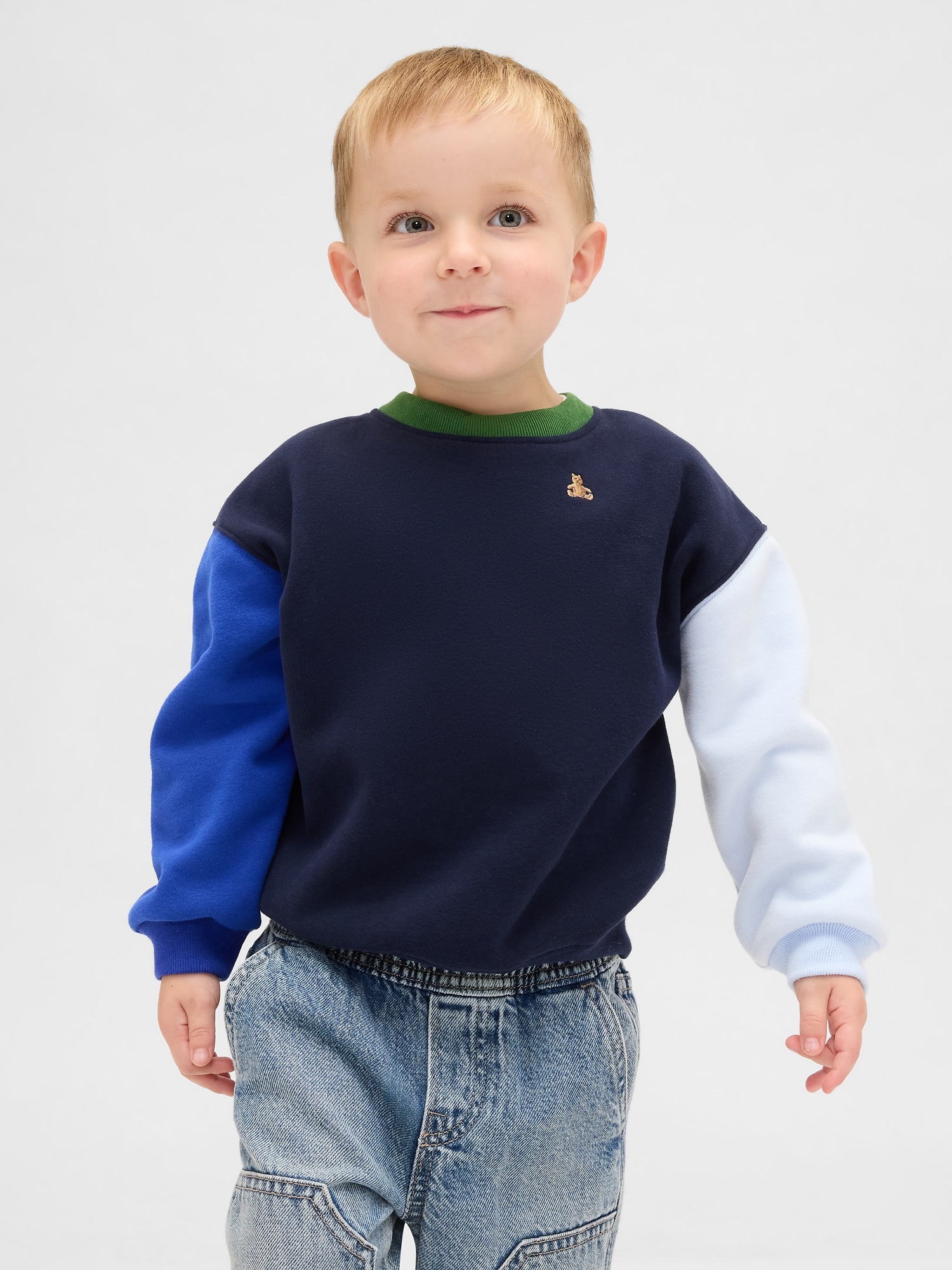 Baby & Toddler VintageSoft Colorblock Sweatshirt - Belle Blue