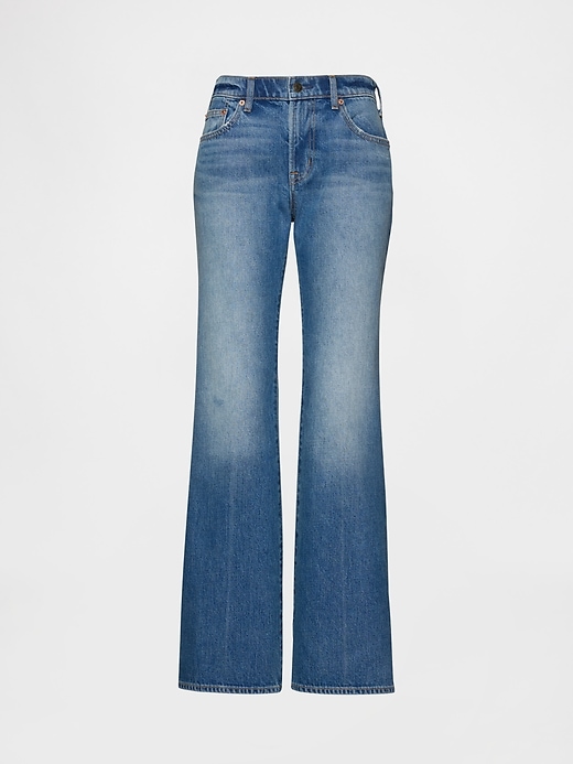 Image number 5 showing, Mid Rise Relaxed Flare Jeans