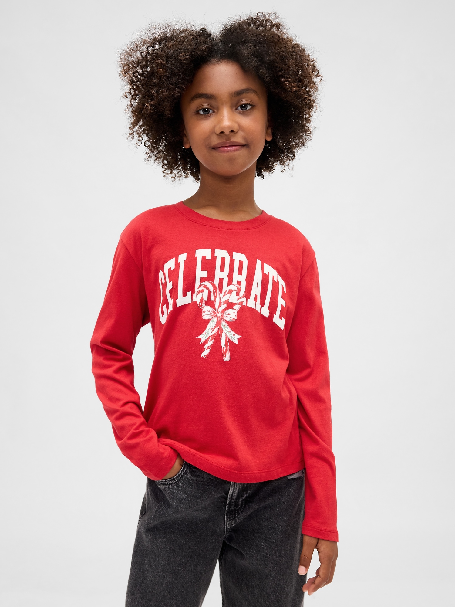 Детская футболка Gap Relaxed Graphic, цвет: Красный