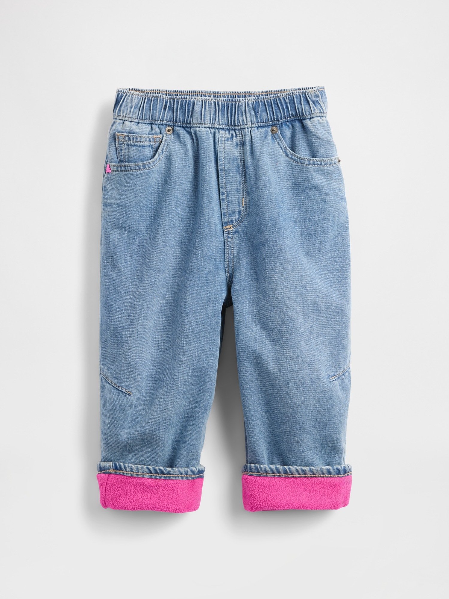Детские джинсы Gap Baby & Toddler Cozy-Lined Barrel Jeans — фото 5