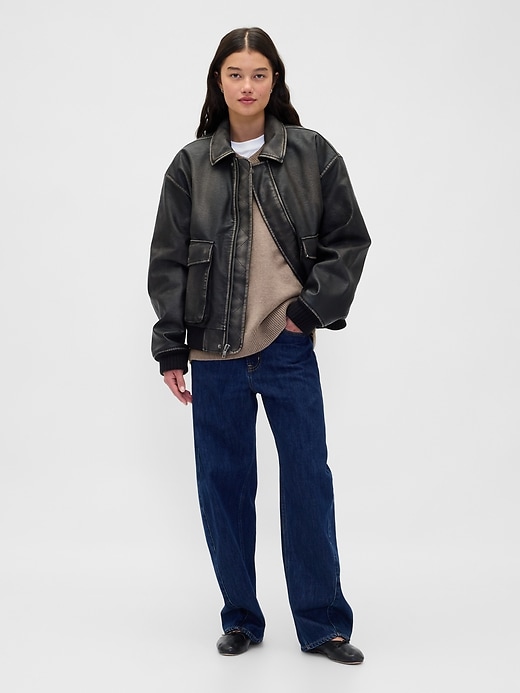 Image number 2 showing, CashSoft Oversized V-Neck Sweater