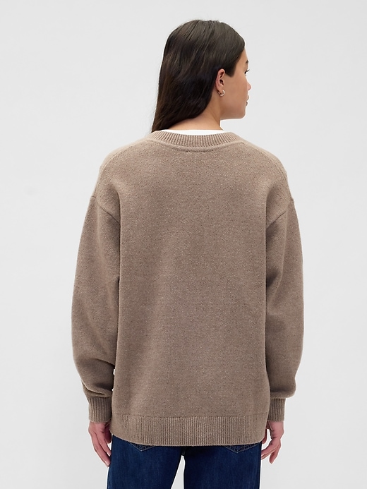 Image number 3 showing, CashSoft Oversized V-Neck Sweater