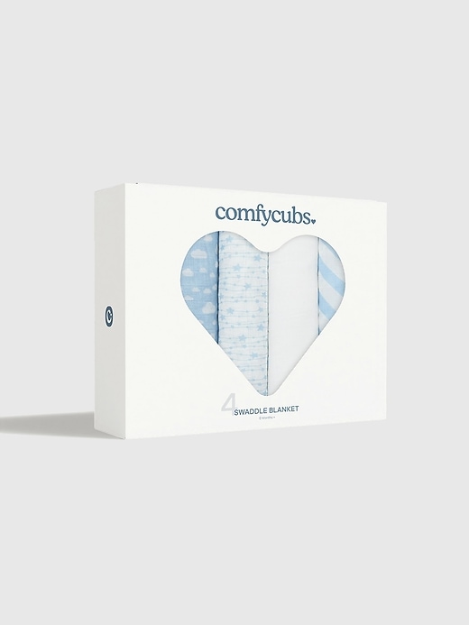 Image number 2 showing, Comfy Cubs Muslin Swaddle Blankets
