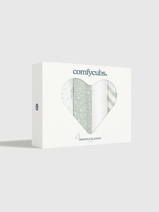 Image number 2 showing, Comfy Cubs Muslin Swaddle Blankets