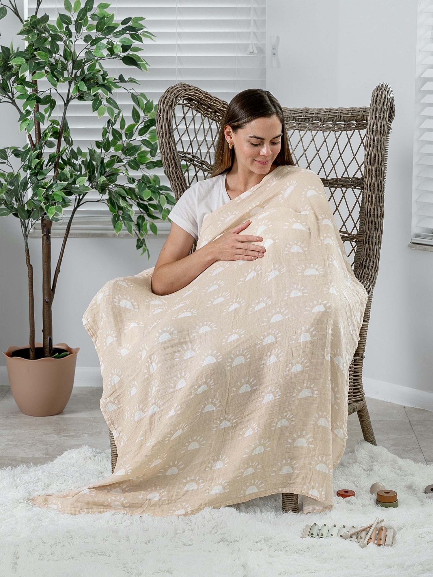 Comfy Cubs Muslin Swaddle Blanket