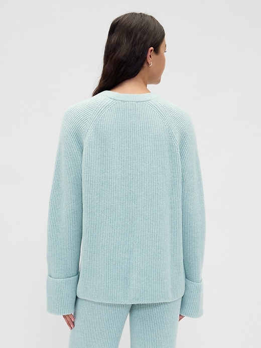 Image number 3 showing, CashSoft Shaker-Stitch Boyfriend Sweater