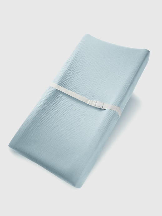 Image number 1 showing, Comfy Cubs Muslin Fitted Changing Pad Cover