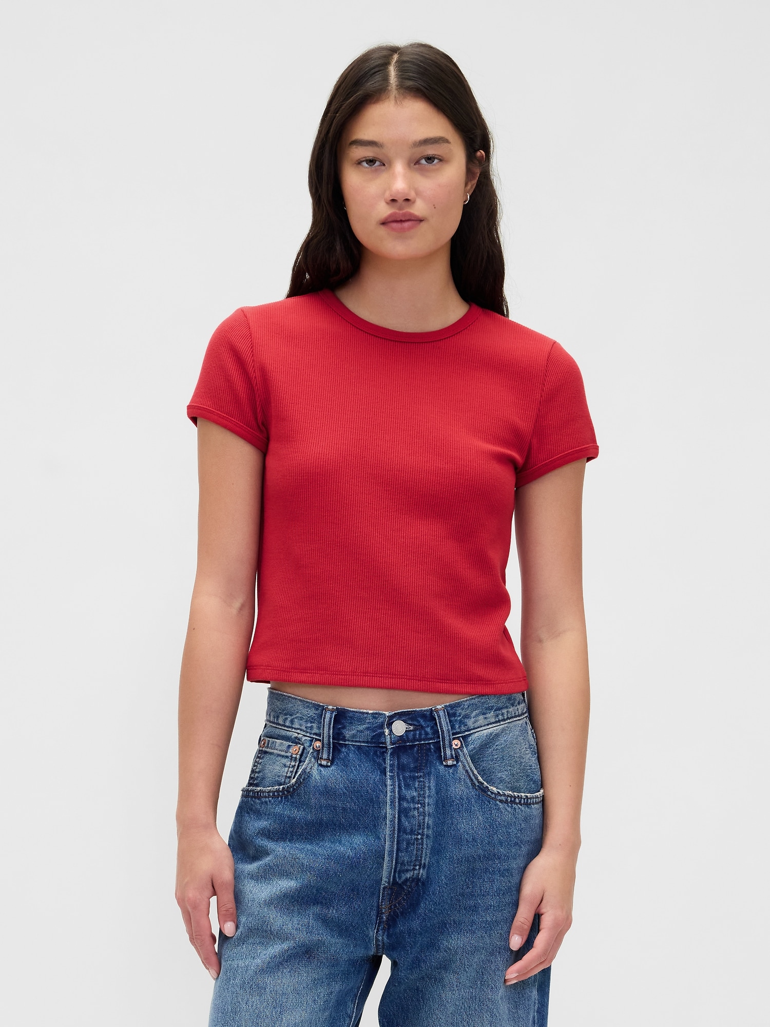 Waffle Baby T-Shirt - Modern Red