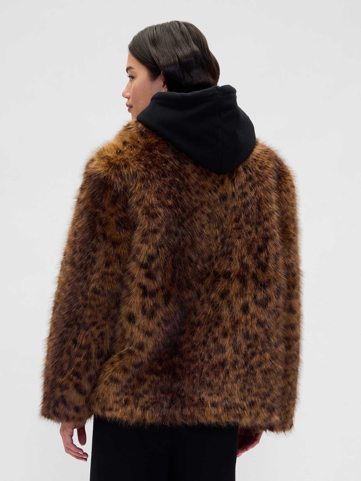 Leopard Faux Fur Coat