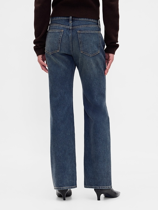 Image number 4 showing, Mid Rise Relaxed Flare Jeans