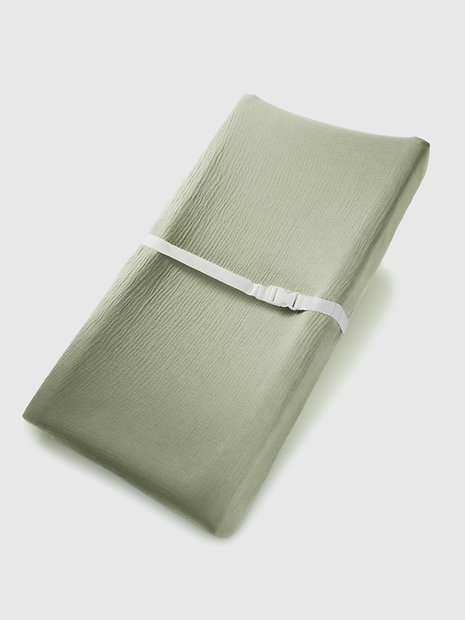 Image number 1 showing, Comfy Cubs Muslin Fitted Changing Pad Cover