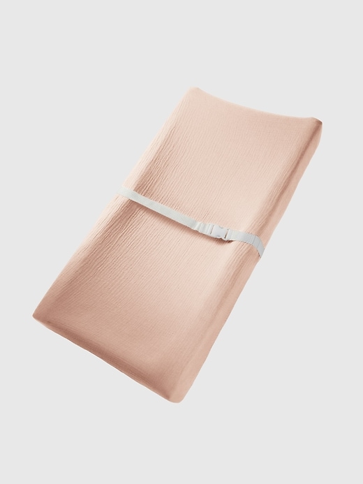 Image number 1 showing, Comfy Cubs Muslin Fitted Changing Pad Cover