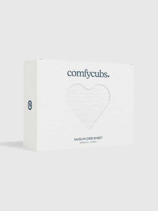 Image number 2 showing, Comfy Cubs Muslin Fitted Crib Sheet