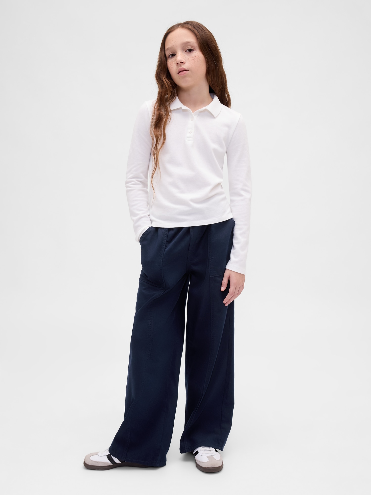 Kids Uniform Easy Wide-Leg Pants - Dark Night