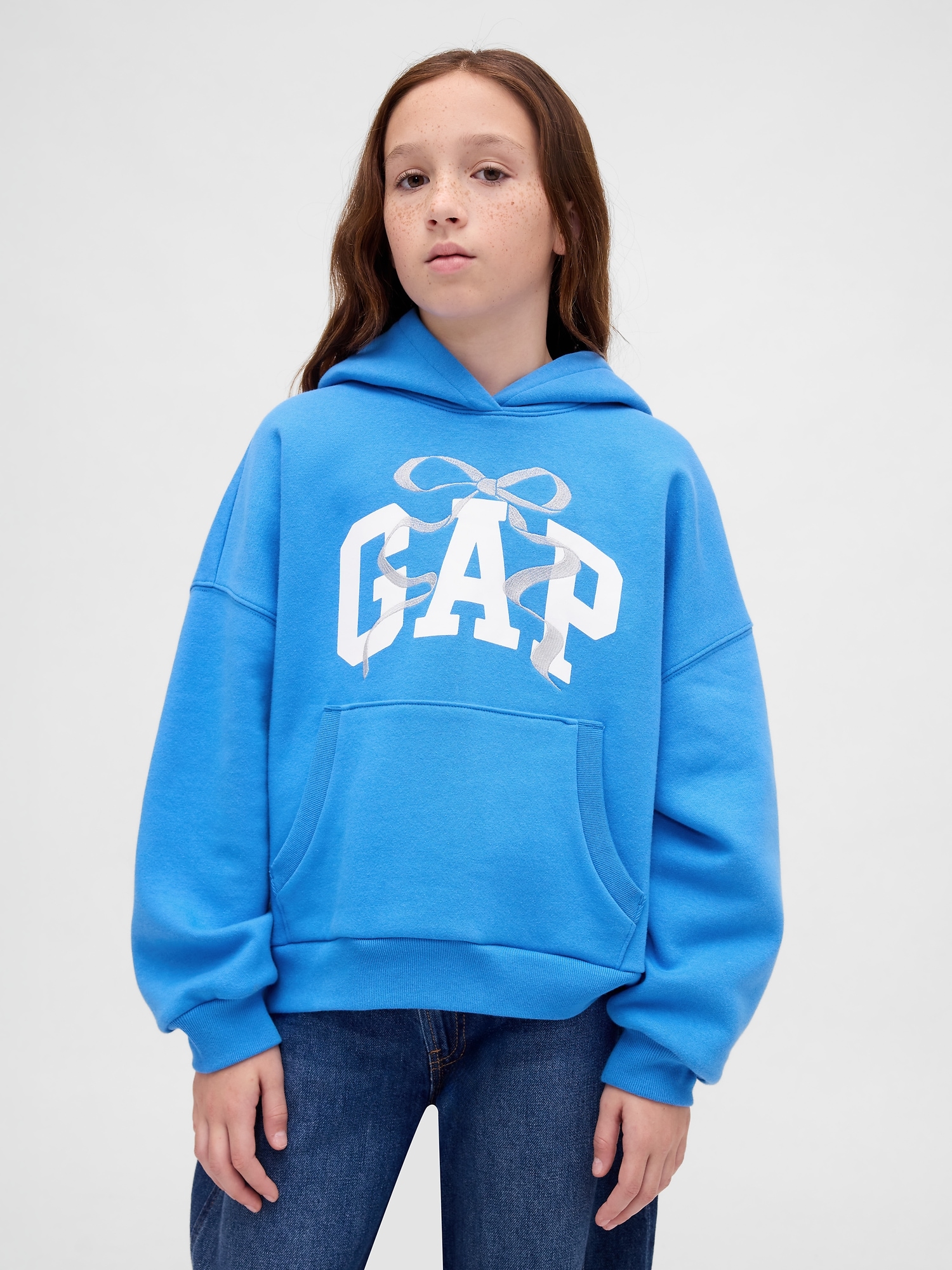 Kids VintageSoft Oversized Hoodie - Supersonic Blue