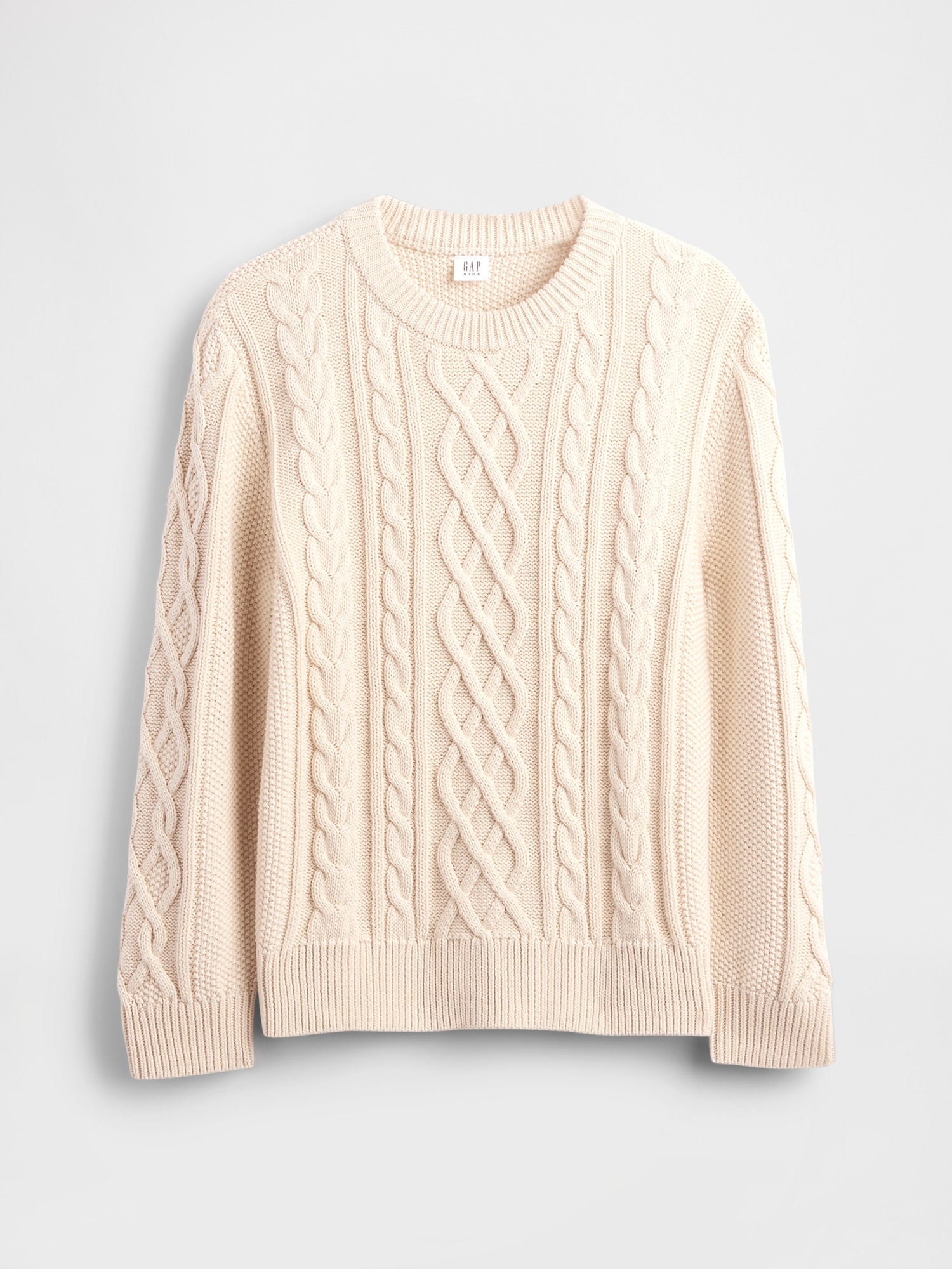 Kids Cable-Knit Crewneck Sweater