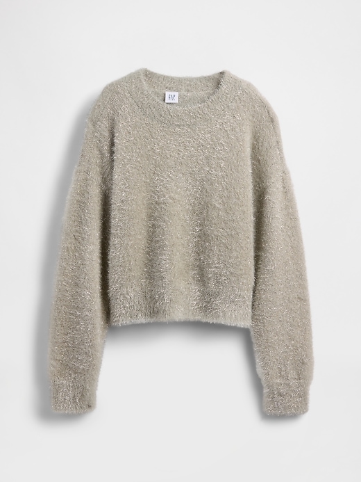 Image number 2 showing, Kids Eyelash Crewneck Sweater