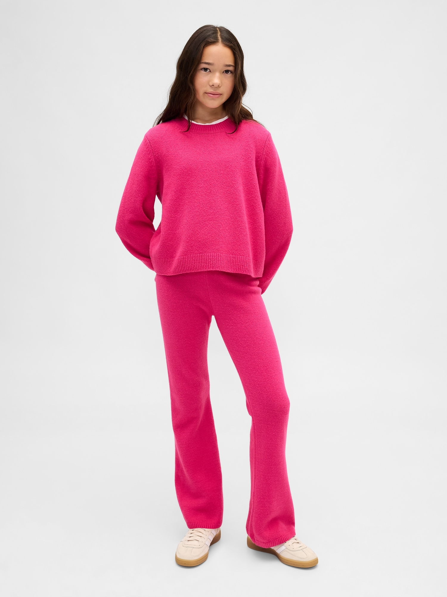 Kids CashSoft Flare Sweater Pants - Standout Pink