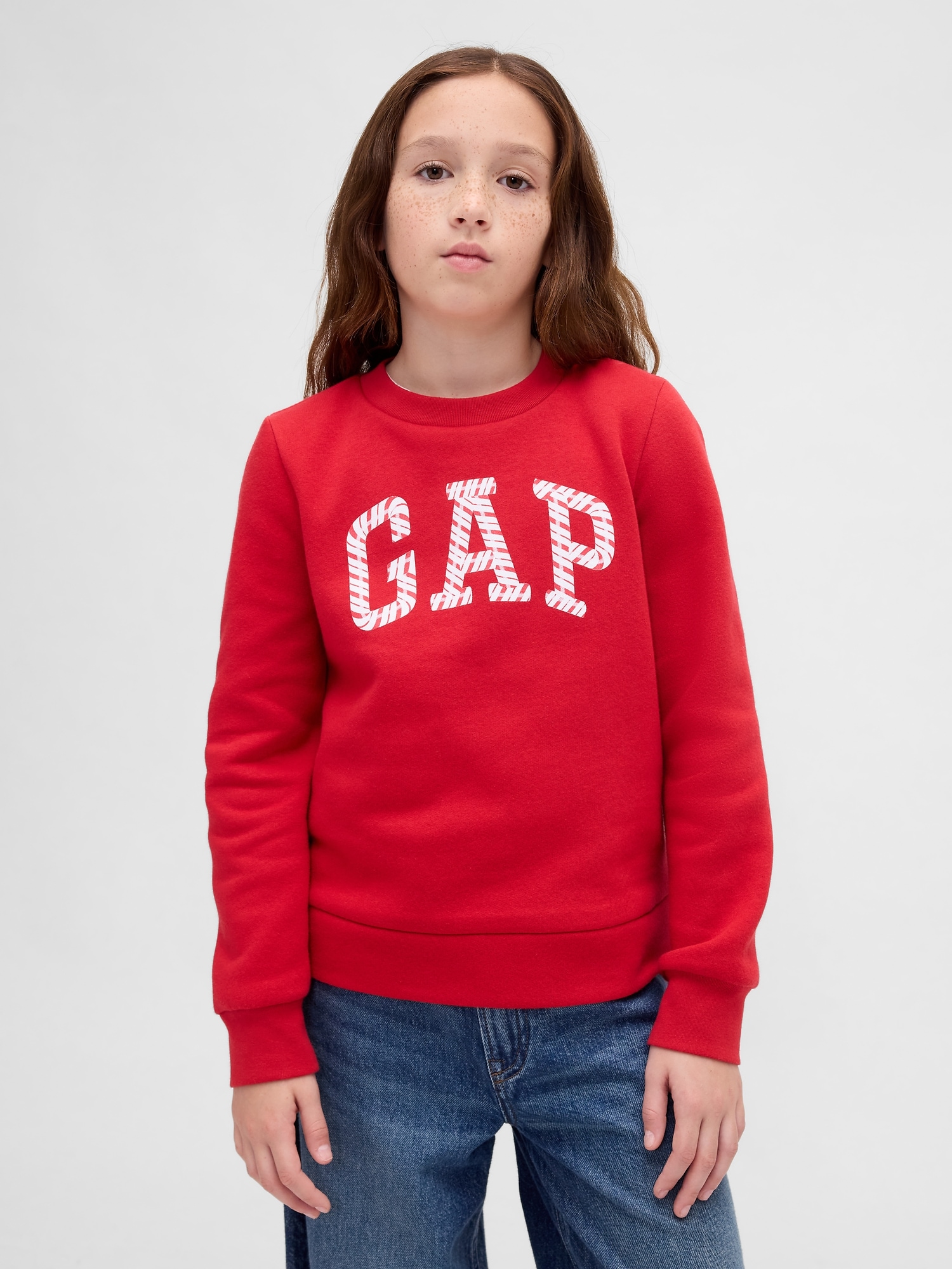 Kids Graphic Logo Sweatshirt - Modern Red