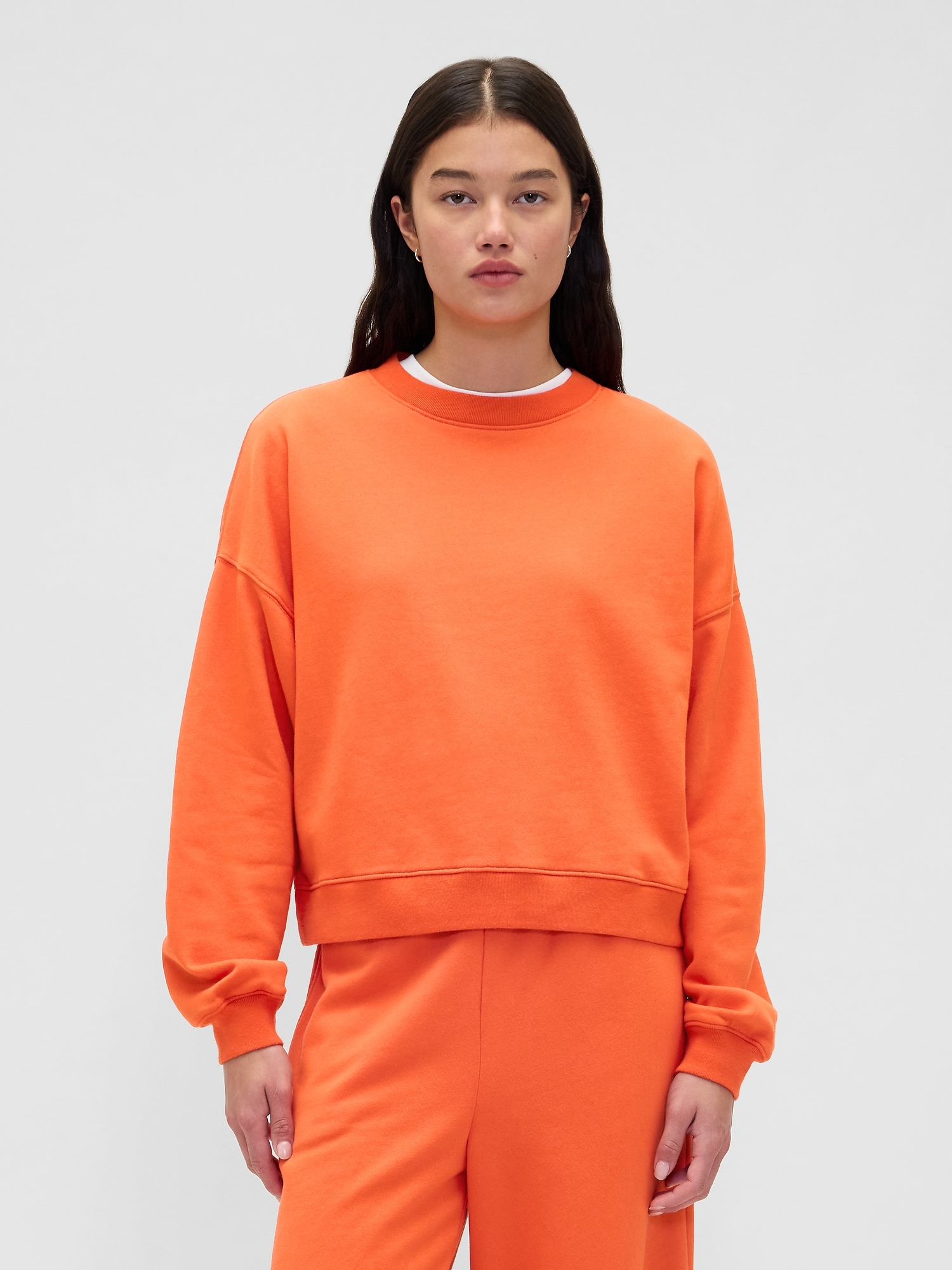 VintageSoft Wedge Crewneck Sweatshirt - Orange Blaze