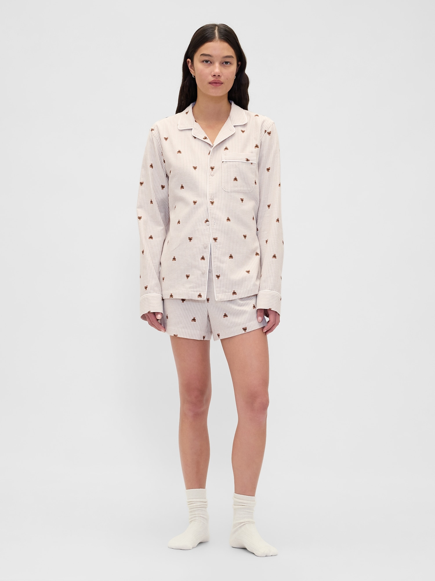 Logo Flannel Boxer Shorts - Brannan Bear