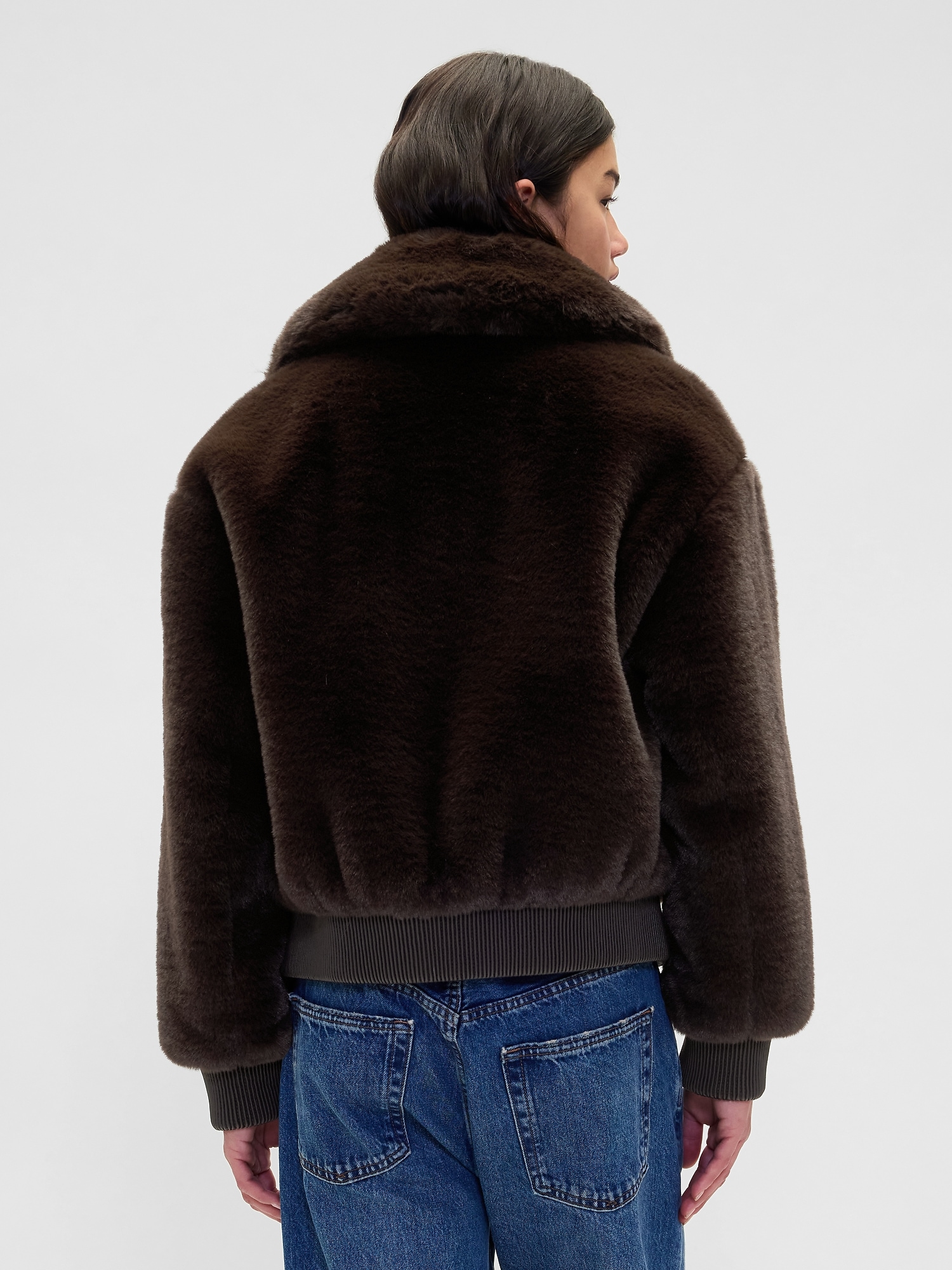 Faux Fur Bomber Jacket