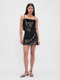 Sequin Mini Skort