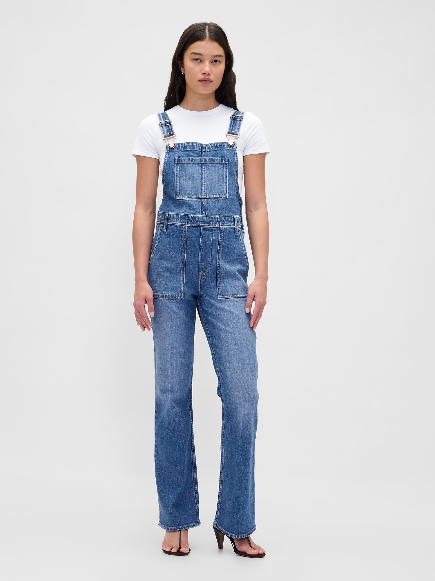 Gap Long & Lean Overalls In Purple