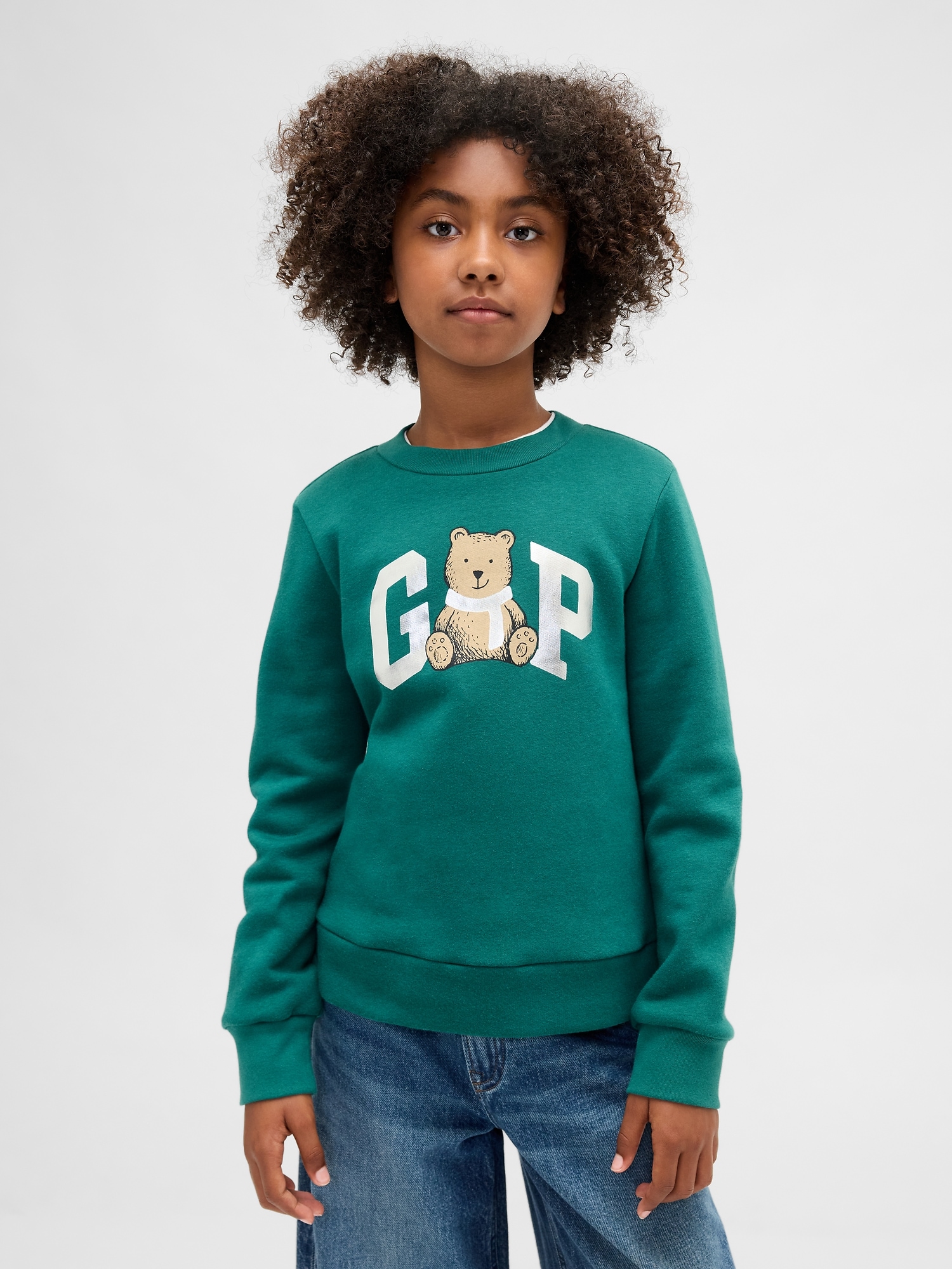 Kids Graphic Logo Sweatshirt - Balsam Green