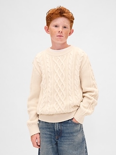 Kids Cable-Knit Crewneck Sweater