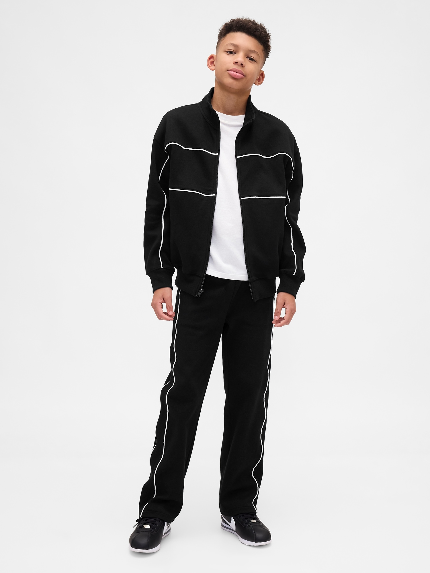 Kids GapFit Tech Track Pants - Black