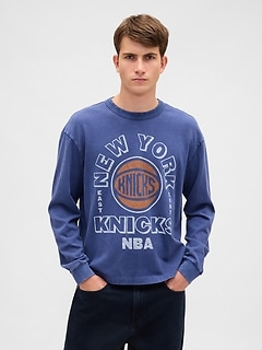 NBA New York Knicks Crop Graphic T-Shirt