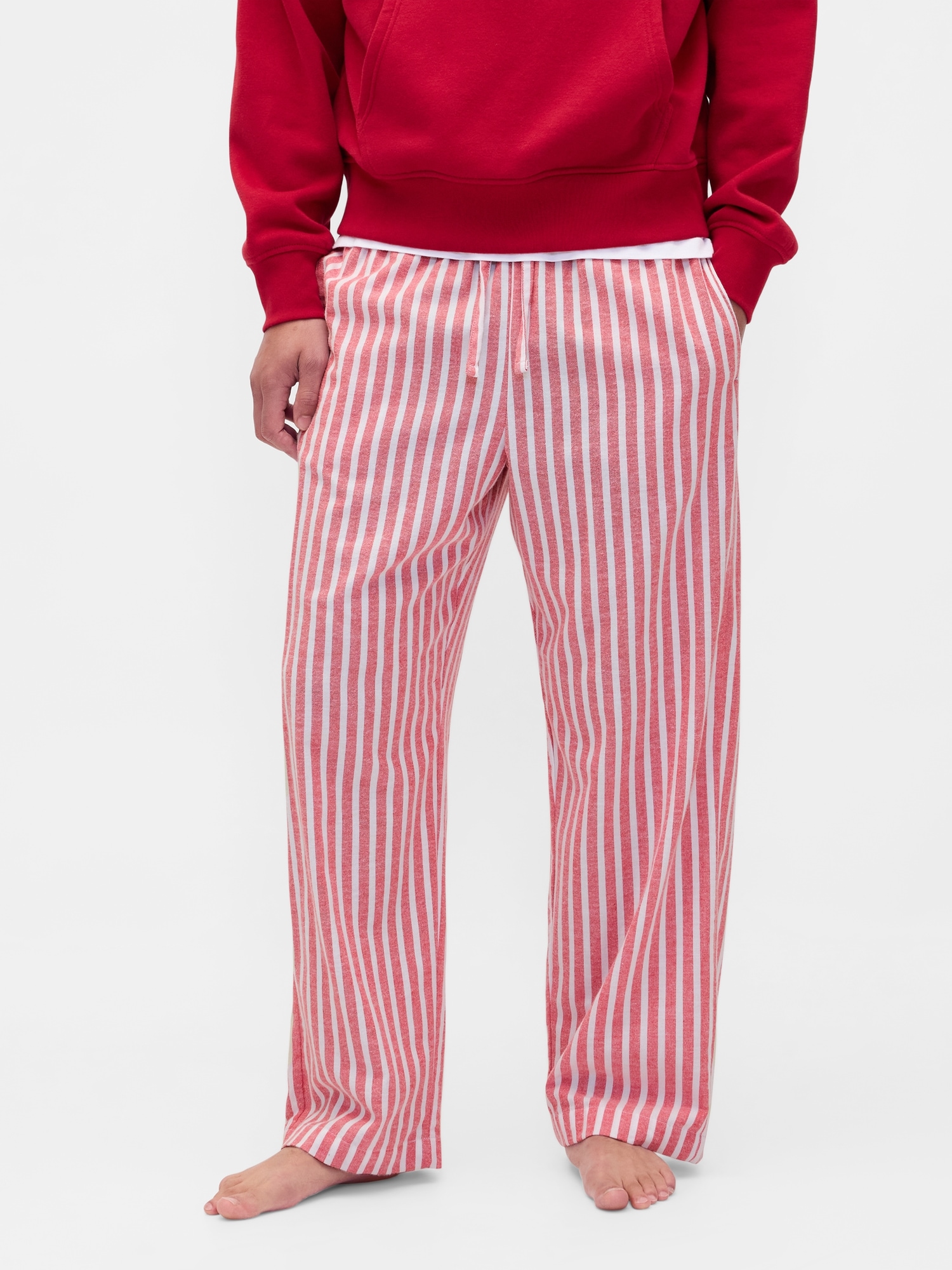 Adult Softest Flannel PJ Pants - Red Stripe