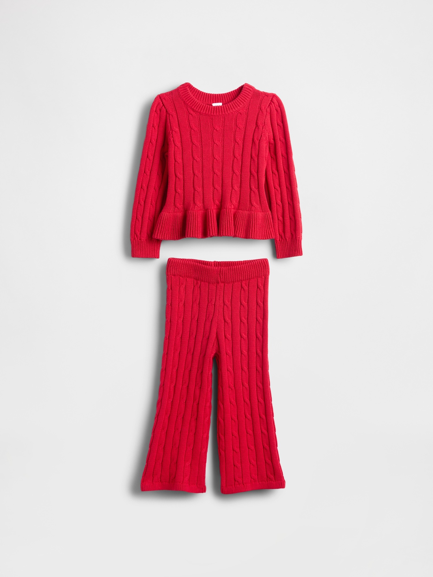 Gap Baby & Toddler Cable-knit Sweater Set In Red