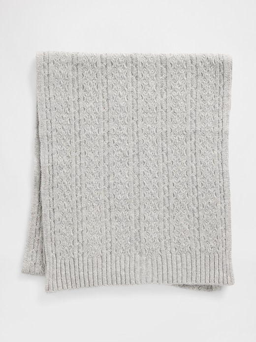Image number 2 showing, CashSoft Cable-Knit Scarf