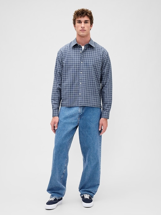 Image number 2 showing, Relaxed Straight-Hem Oxford Shirt