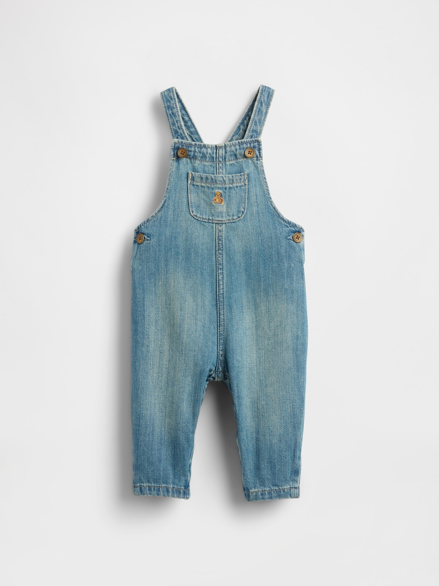 Gap Baby Denim Overalls In Blue