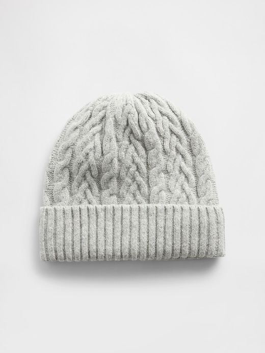Image number 2 showing, CashSoft Cable-Knit Beanie