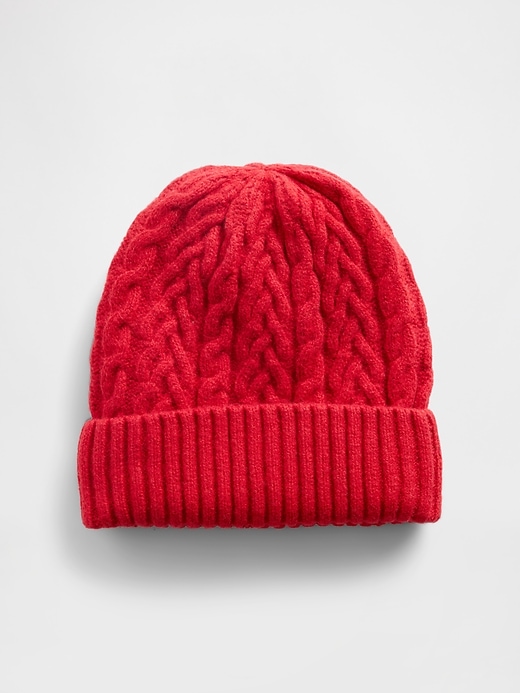 Image number 2 showing, CashSoft Cable-Knit Beanie