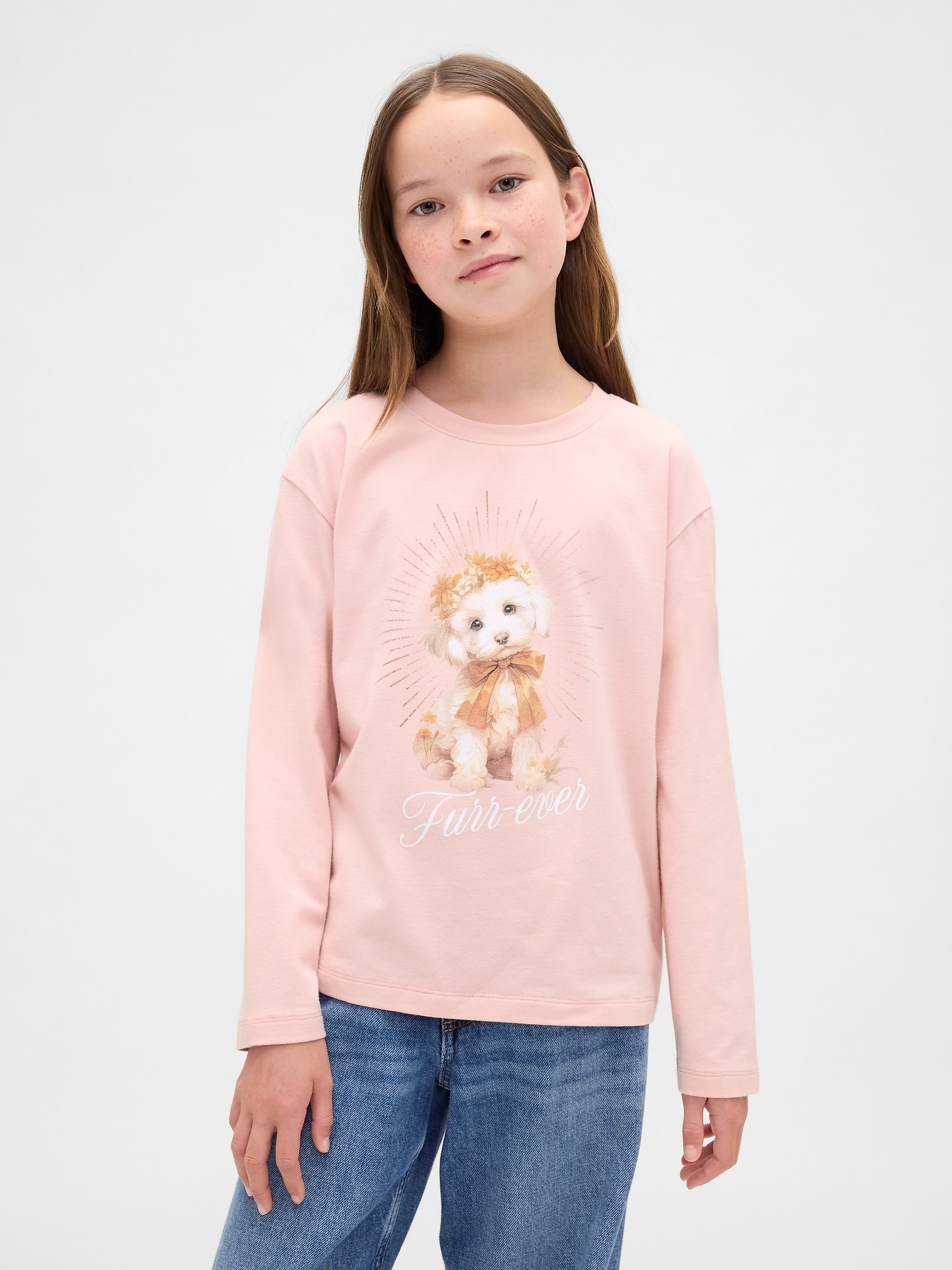Kids Relaxed Graphic T-Shirt - Pure Pink