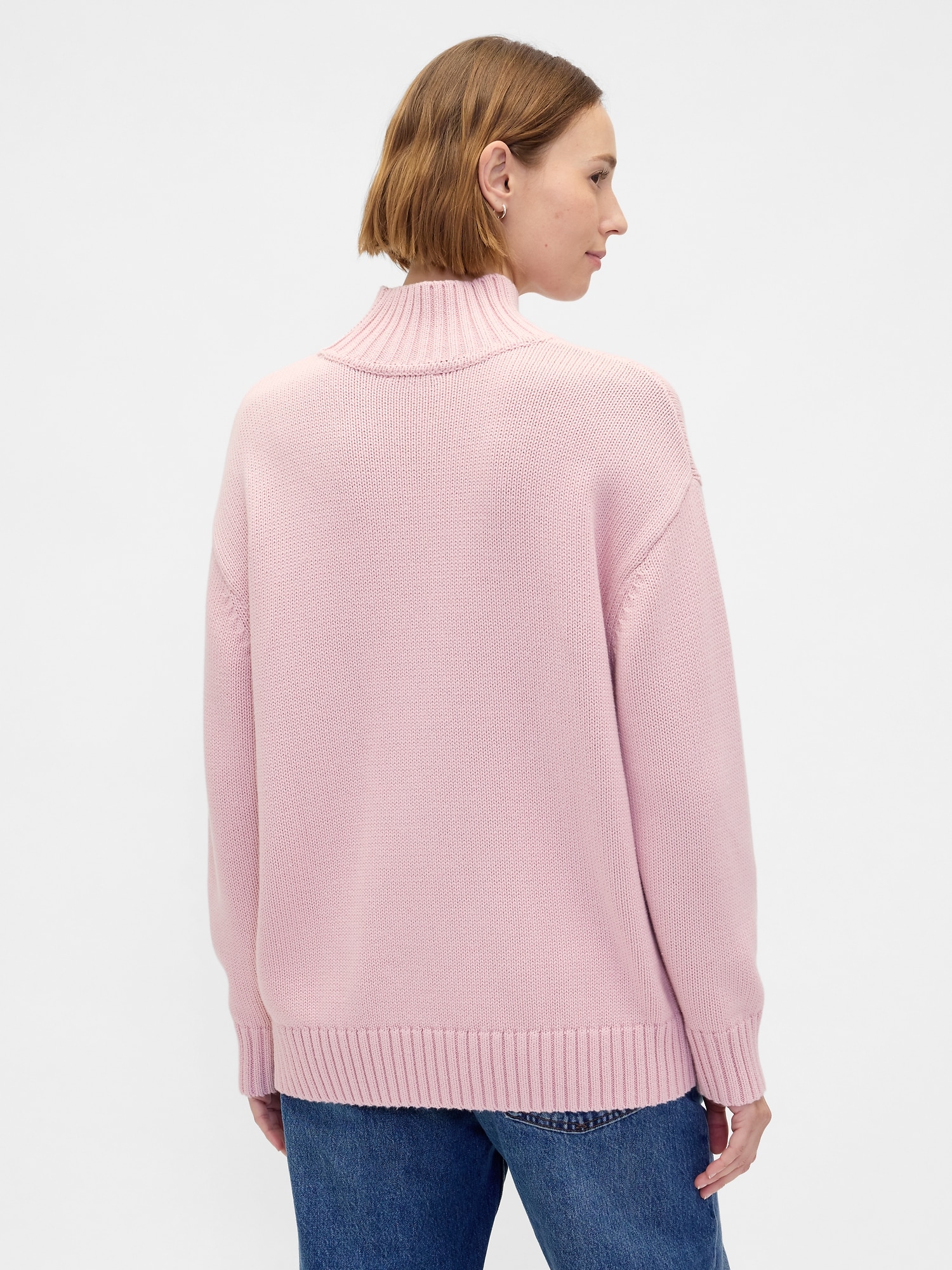 100% Cotton Oversized Mockneck Sweater